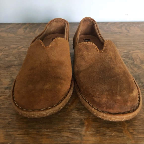 New Born Teresa Rust Distressed Leather Slip On Comfort Loafer Shoes - Picture 3 of 13